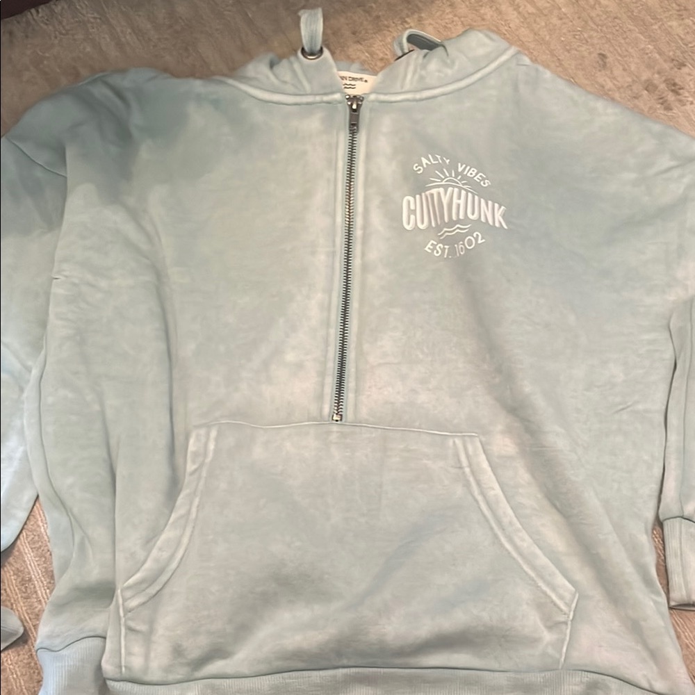 Light Green Cuttyhunk Half-Zip Hoodie